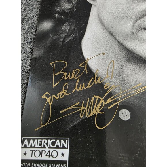 Autographed Shadoe Stevens American Top 40 Promo Photo 8x10 Black White - Picture 2 of 5